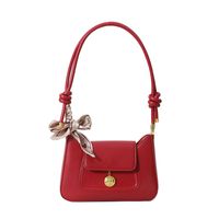 Women's Small Pu Leather Solid Color Elegant Square Magnetic Buckle Underarm Bag sku image 2