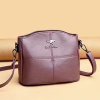 Women's Small Pu Leather Solid Color Elegant Square Magnetic Buckle Crossbody Bag main image 6