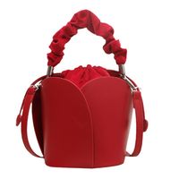 Women's Medium Pu Leather Solid Color Elegant Bucket String Crossbody Bag main image 2