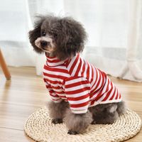 Simple Style Cotton Stripe Pet Clothing main image 1