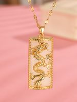 Elegant Dragon Stainless Steel Plating 18k Gold Plated Necklace main image 1
