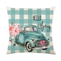 Vacation Simple Style Color Block Linen Pillow Cases main image 2