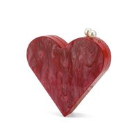 Arylic Solid Color Heart-shaped Evening Bags main image 6