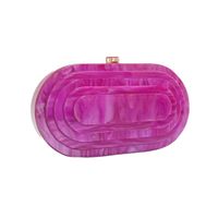Rose Red Green Purple Arylic Solid Color Square Evening Bags main image 2