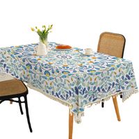 Vacation Simple Style Classic Style Color Block Cotton And Linen Tablecloths main image 5