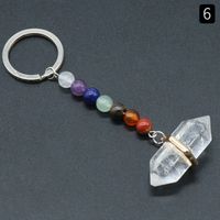 Simple Style Geometric Natural Stone Crystal Beaded Keychain sku image 6