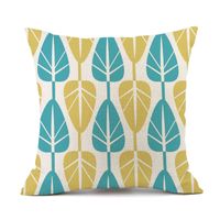 Simple Style Color Block Plant Linen Pillow Cases sku image 8