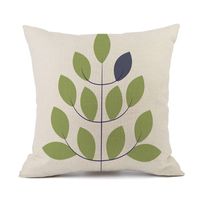 Simple Style Color Block Plant Linen Pillow Cases sku image 11