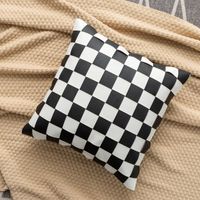 Luxurious Stripe Pu Leather Pillow Cases sku image 7