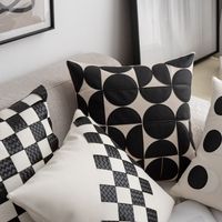 Luxurious Stripe Pu Leather Pillow Cases main image 2