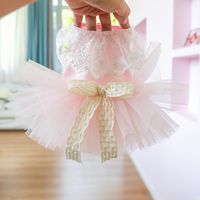 Sweet Polyester Bow Knot Pet Clothing sku image 1