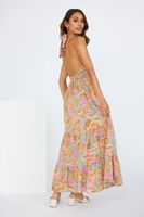 Women's Regular Dress Elegant Halter Neck Sleeveless Floral Maxi Long Dress Travel Daily Tea Party main image 3