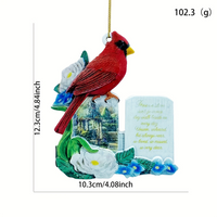 Vintage Style Artistic Letter Cardinal Flower Resin Pendant Artificial Decorations main image 2