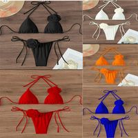 Women's Solid Color 2 Pieces Set Bikinis Swimwear main image 6