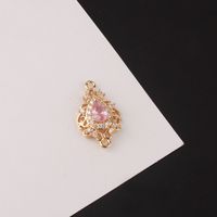 1 Piece Simple Style Water Droplets Copper Inlay Connector Jewelry Accessories sku image 4