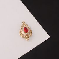 1 Piece Simple Style Water Droplets Copper Inlay Connector Jewelry Accessories sku image 3