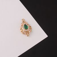 1 Piece Simple Style Water Droplets Copper Inlay Connector Jewelry Accessories sku image 6