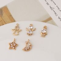 1 Piece Sweet Simple Style Angel Star Moon Copper Inlay Pendant Jewelry Accessories main image 1