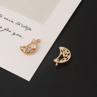 1 Piece Sweet Simple Style Angel Star Moon Copper Inlay Pendant Jewelry Accessories sku image 4