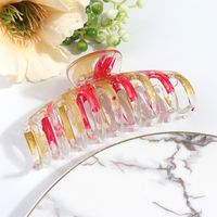 Women's Simple Style Color Block Plastic Stoving Varnish Hair Claws sku image 1