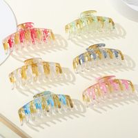 Women's Simple Style Color Block Plastic Stoving Varnish Hair Claws main image 1