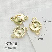 10 Pcs/package Cute Sweet Animal Heart Shape Flower Alloy Plating Pendant Jewelry Accessories sku image 1