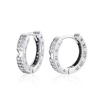 1 Pair Simple Style Roman Numeral Plating Inlay Copper Zircon Earrings main image 2