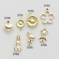 10 Pcs/package Cute Sweet Animal Heart Shape Flower Alloy Plating Pendant Jewelry Accessories main image 4