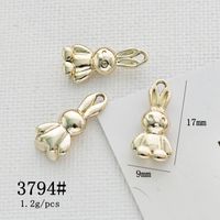 10 Pcs/package Cute Sweet Animal Heart Shape Flower Alloy Plating Pendant Jewelry Accessories sku image 7