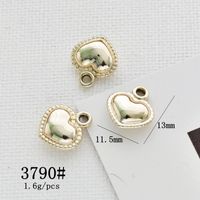 10 Pcs/package Cute Sweet Animal Heart Shape Flower Alloy Plating Pendant Jewelry Accessories sku image 3