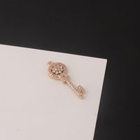 1 Piece Simple Style Star Key Lock Copper Inlay Pendant Jewelry Accessories sku image 4