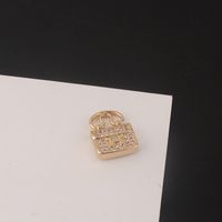 1 Piece Simple Style Star Key Lock Copper Inlay Pendant Jewelry Accessories sku image 3