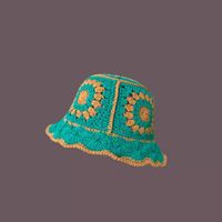 امرأة حلو شريط كرز ورد طنف واسعة قبعة من الصوف sku image 8