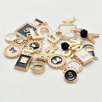 10 PCS/Package Alloy Artificial Pearls Rhinestones Enamel Plating Inlay Polished Pendant main image 4