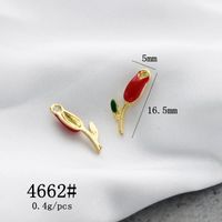 10 Pcs/package Sweet Flower Alloy Enamel Inlay Pendant Jewelry Accessories sku image 1
