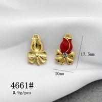 10 Pcs/package Sweet Flower Alloy Enamel Inlay Pendant Jewelry Accessories sku image 3