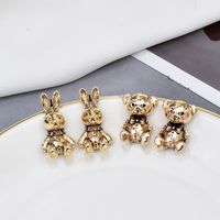 10 Pcs/package Cute Rabbit Bear Alloy Plating Pendant Jewelry Accessories main image 4