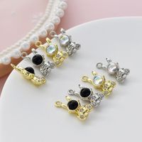 10 Pcs/package Cute Rabbit Astronaut Alloy Plating Inlay Pendant Jewelry Accessories main image 5
