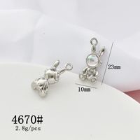 10 Pcs/package Cute Rabbit Astronaut Alloy Plating Inlay Pendant Jewelry Accessories sku image 4