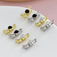10 Pcs/package Cute Rabbit Astronaut Alloy Plating Inlay Pendant Jewelry Accessories main image 4