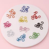 50 PCS/Package Metal Solid Color Broken Ring Simple Style main image 1