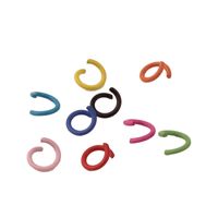 50 PCS/Package Metal Solid Color Broken Ring Simple Style main image 3