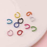 50 PCS/Package Metal Solid Color Broken Ring Simple Style main image 4