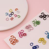 50 PCS/Package Metal Solid Color Broken Ring Simple Style main image 5