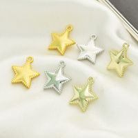 10 Pcs/package Simple Style Star Alloy Plating Pendant Jewelry Accessories main image 1