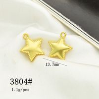 10 Pcs/package Simple Style Star Alloy Plating Pendant Jewelry Accessories sku image 2