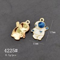 10 Pcs/package Cute Astronaut Rocket Alloy Enamel Plating Pendant Jewelry Accessories sku image 3