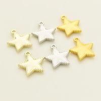 10 Pcs/package Simple Style Star Alloy Plating Pendant Jewelry Accessories main image 4