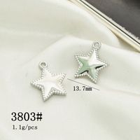 10 Pcs/package Simple Style Star Alloy Plating Pendant Jewelry Accessories sku image 1