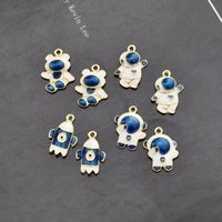 10 Pcs/package Cute Astronaut Rocket Alloy Enamel Plating Pendant Jewelry Accessories main image 3